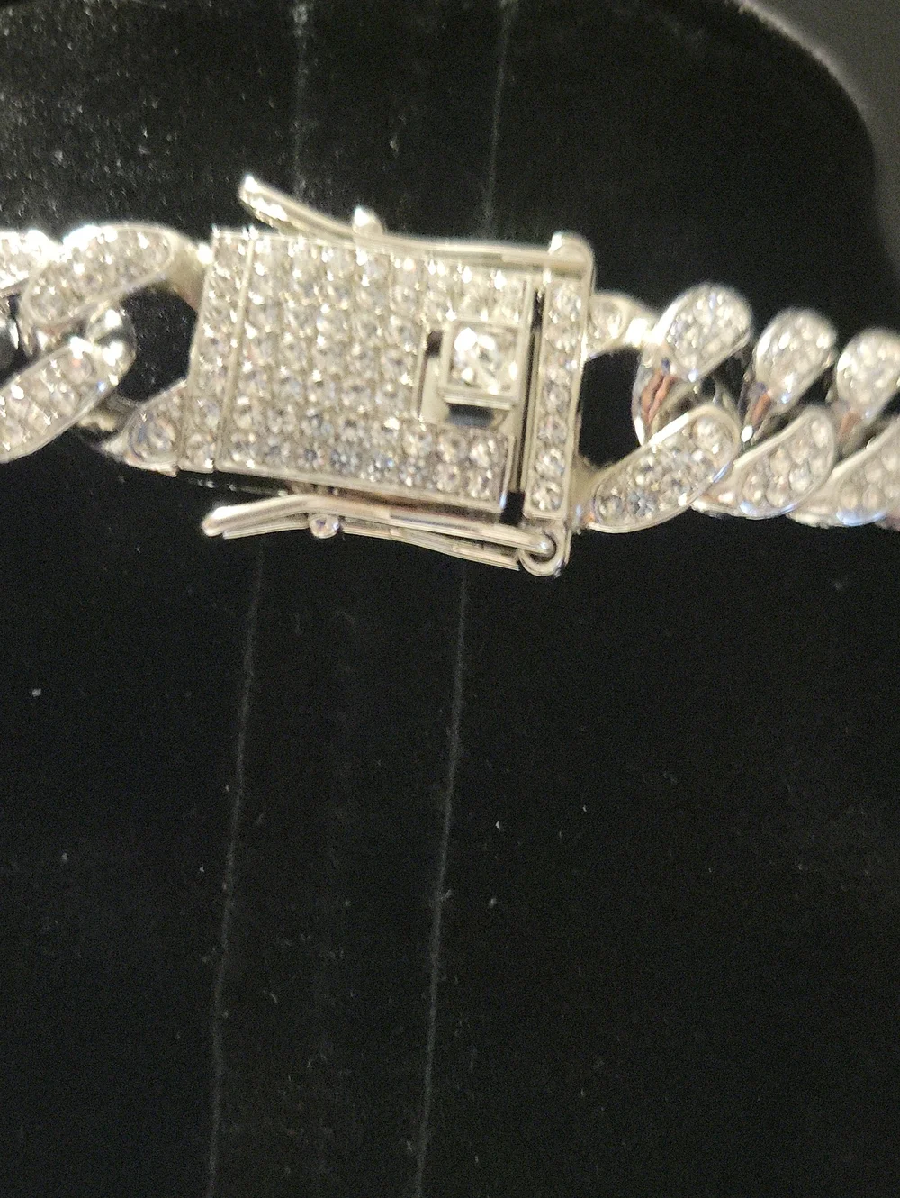Silver Men's Cuban Chain Necklace with Bible Pendant. 20 in